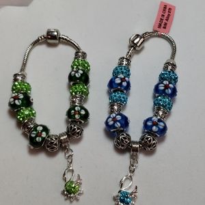 Murano Glass Charm Bracelets